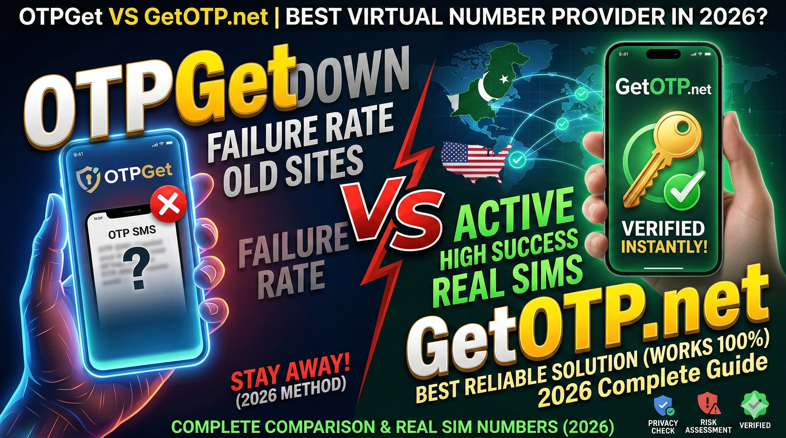 OTPGet vs GetOTP.net: Which is the Best Virtual Number Provider in 2026?